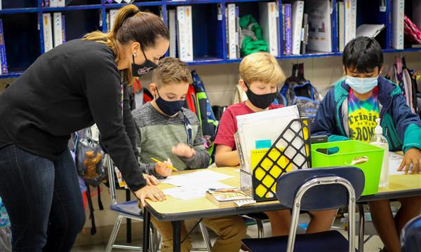 Students work on Escape Room problems